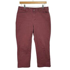 Eddie Bauer Womens Curvy Crop Legend Wash Stretch Pants Size 6